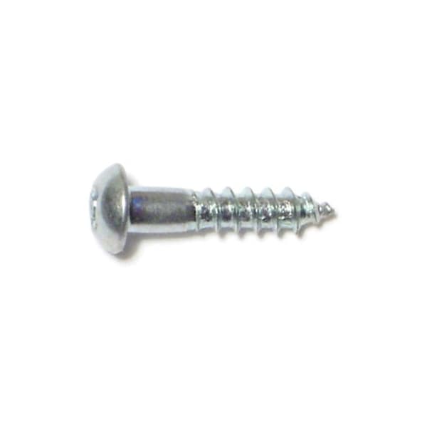 Midwest Fastener Wood Screw, #4, 1/2 in, Zinc Plated Steel Round Head Phillips Drive, 72 PK 61801 - main